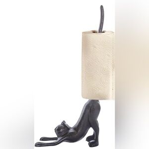 Cast Iron Cat Paper Towel Holder / Door Stop
